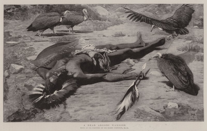 A Dead Angoni Warrior by Harry Hamilton Johnston