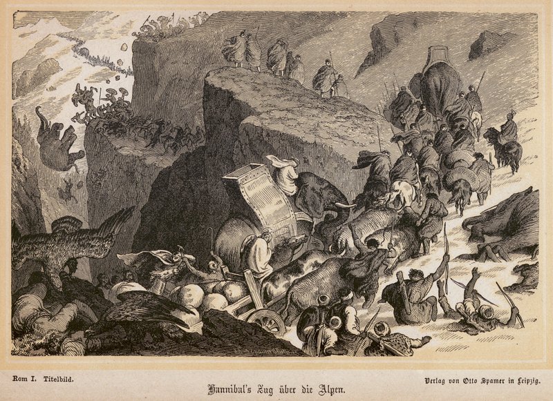 Hannibal Crossing the Alps by Heinrich Leutemann
