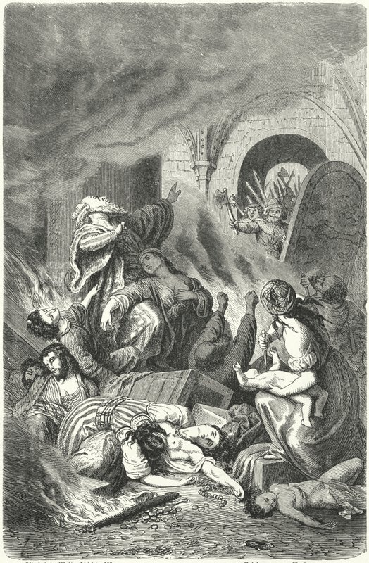 Massacre of the Jews of York by Heinrich Leutemann