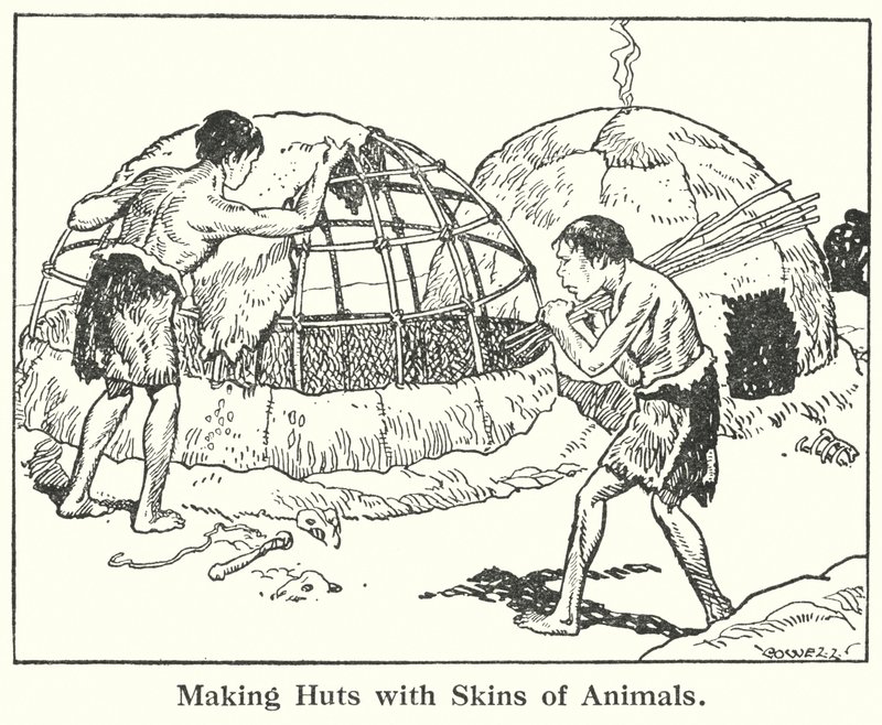 Making Huts with Skins of Animals by Helga von Cramm
