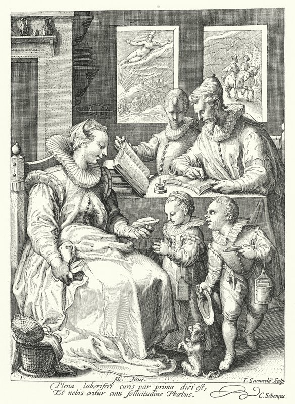 Morning (engraving) by Hendrik (after) Goltzius
