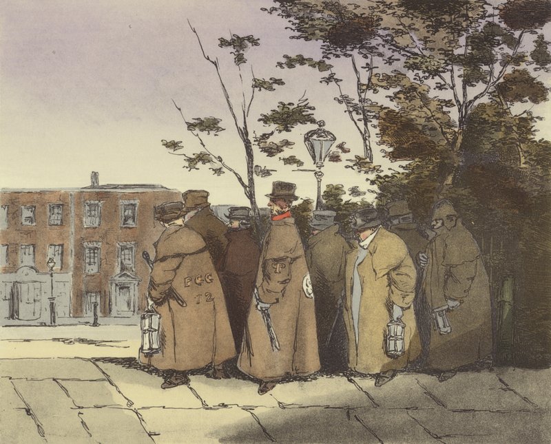 Rentree des Watchmen by Henri Bonaventure Monnier