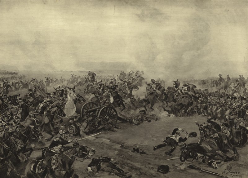 Battle of Waterloo, 1815 by Henri Louis Dupray