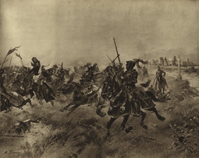 Battle of the Spurs by Henri Louis Dupray