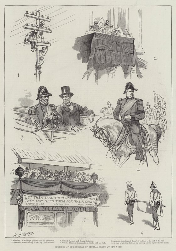 Sketches at the Funeral of General Grant, at New York by Henry Alexander Ogden