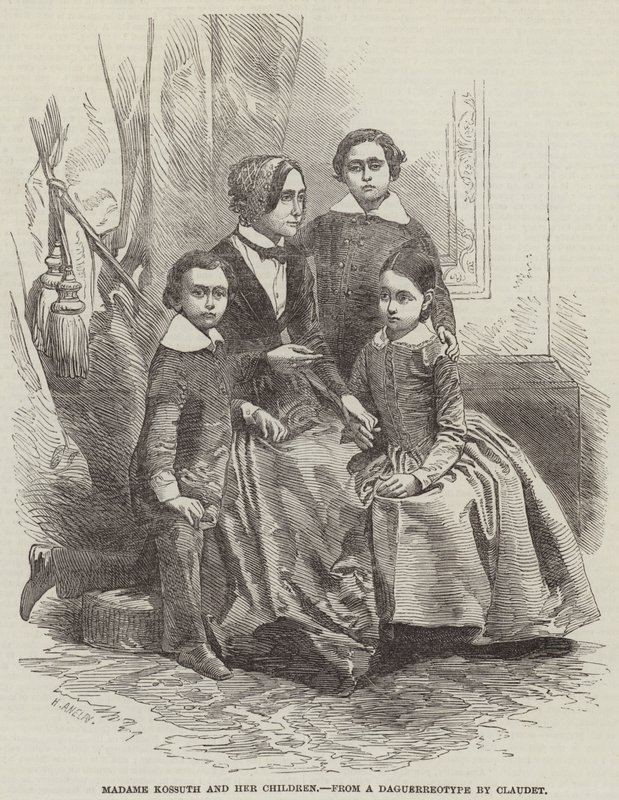 Madame Kossuth and her Children by Henry Anelay
