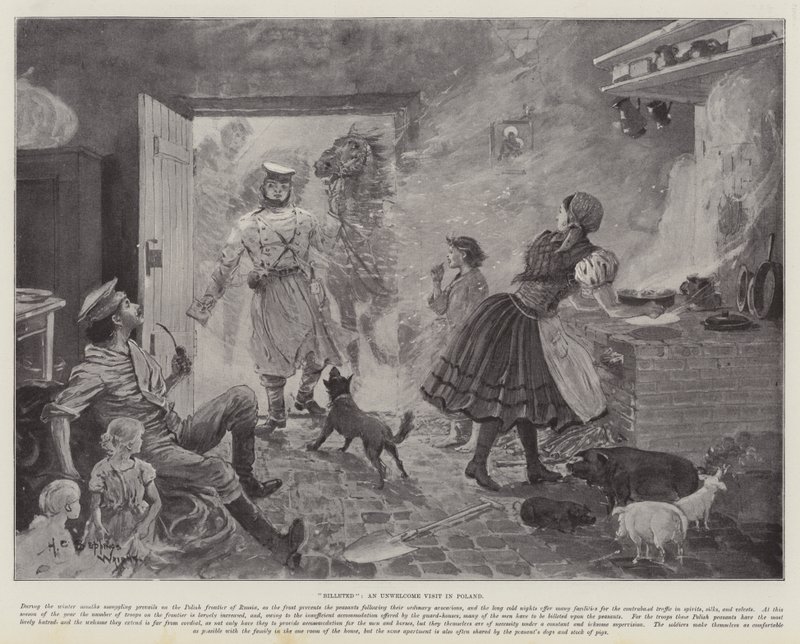 Billeted, an Unwelcome Visit in Poland by Henry Charles Seppings Wright