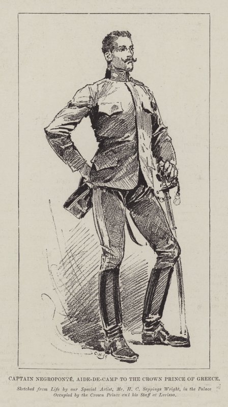 Captain Negroponte, Aide-de-Camp to the Crown Prince of Greece by Henry Charles Seppings Wright