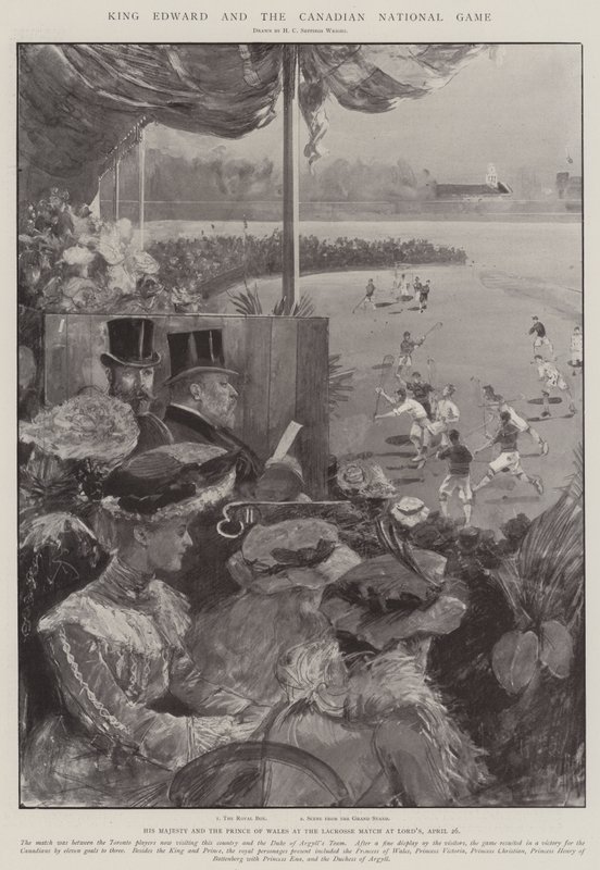 King Edward and the Canadian National Game by Henry Charles Seppings Wright