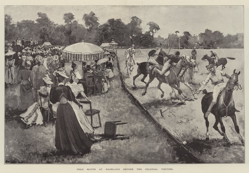 Polo Match at Ranelagh before the Colonial Visitors by Henry Charles Seppings Wright