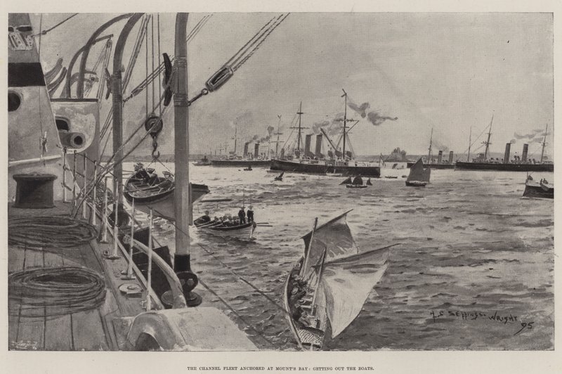 The Channel Fleet anchored at Mount