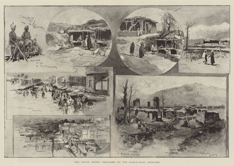 The Indian Rising, Sketches on the North-West Frontier by Henry Charles Seppings Wright