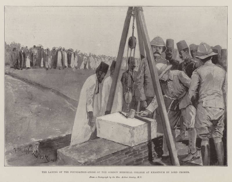The Laying of the Foundation-Stone of the Gordon Memorial College at Khartoum by Lord Cromer by Henry Charles Seppings Wright