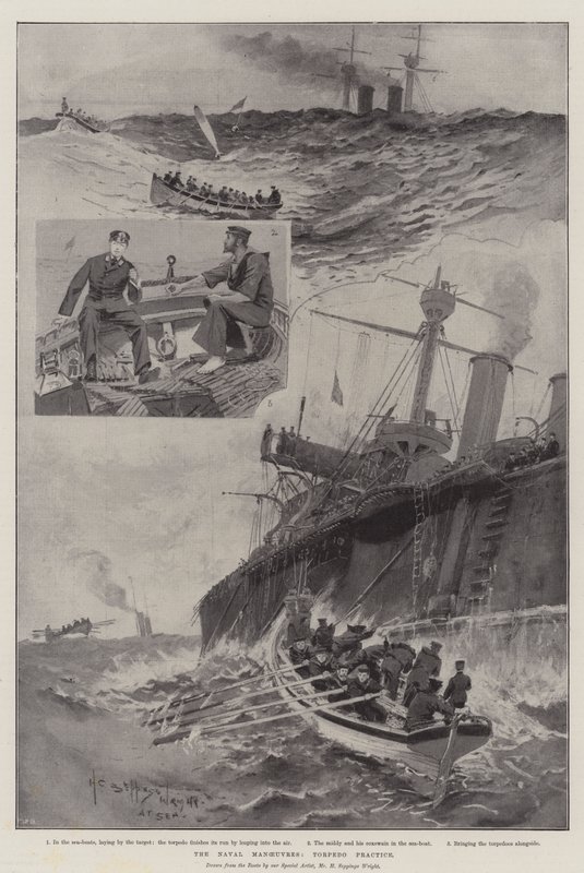 The Naval Manoeuvres, Torpedo Practice by Henry Charles Seppings Wright