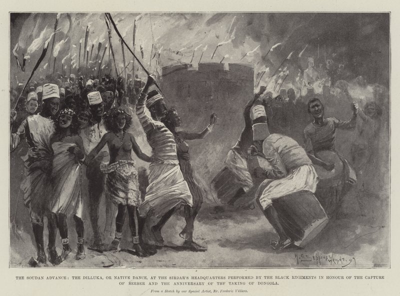 The Soudan Advance, the Dilluka, or Native Dance, at the Sirdar