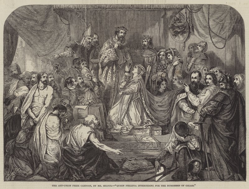 Queen Philippa interceding for the Burgesses of Calais by Henry Courtney Selous