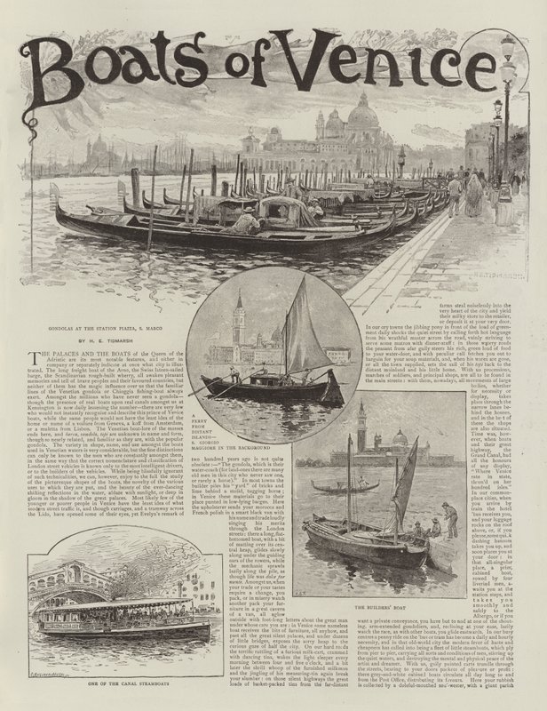 Boats of Venice by Henry Edward Tidmarsh