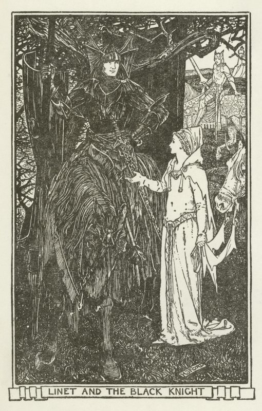Linet and the Black Knight by Henry Justice Ford