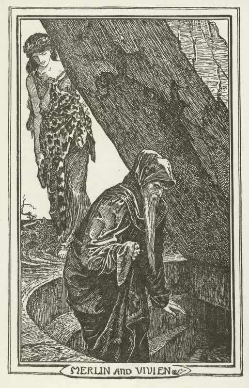 Merlin and Vivien by Henry Justice Ford