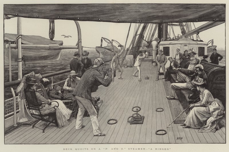 Deck Quoits on a P and O Steamer, A Ringer by Henry Marriott Paget