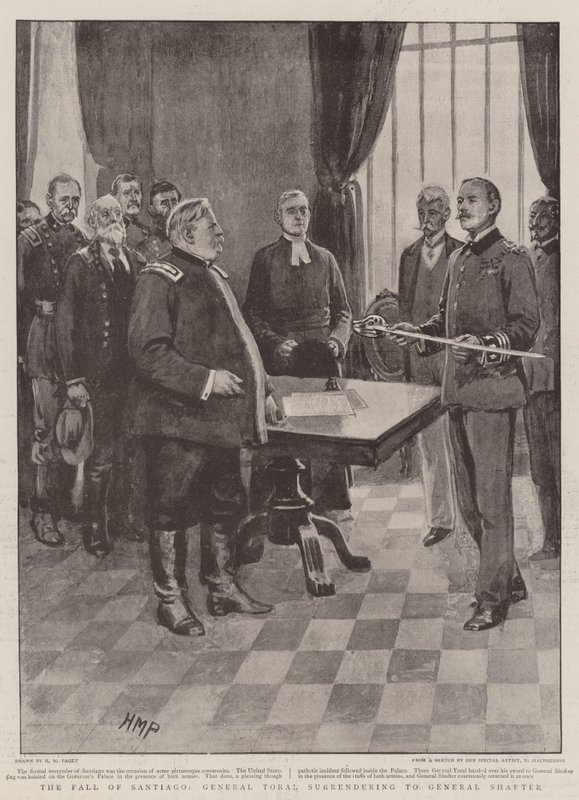 The Fall of Santiago, General Toral Surrendering to General Shafter by Henry Marriott Paget