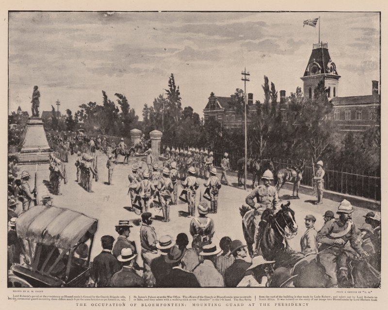 The Occupation of Bloemfontein, Mounting Guard at the Presidency by Henry Marriott Paget