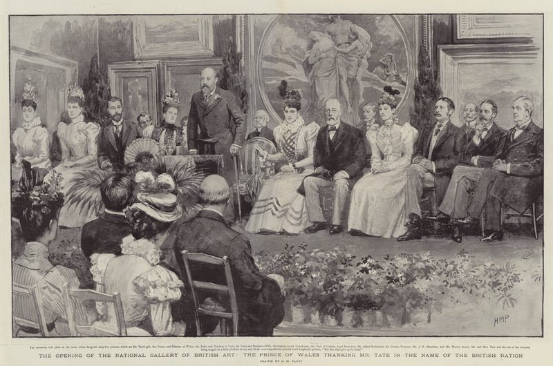 The Opening of the National Gallery of British Art, the Prince of Wales thanking Mr Tate in the Name of the British Nation by Henry Marriott Paget