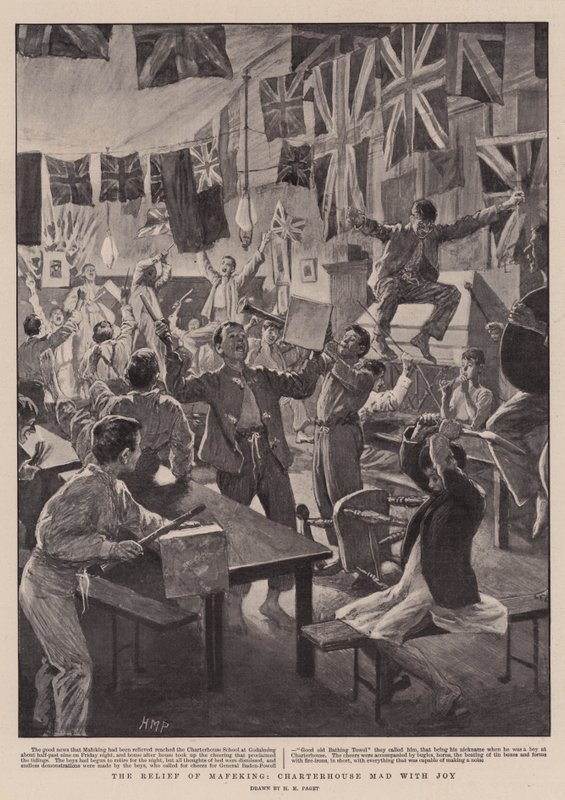 The Relief of Mafeking, Charterhouse Mad with Joy by Henry Marriott Paget