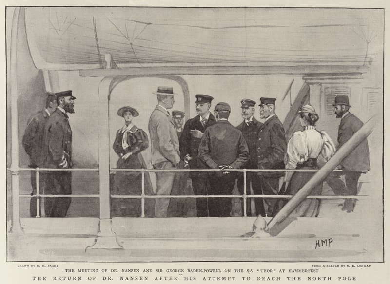 The Return of Dr Nansen after his attempt to reach the North Pole by Henry Marriott Paget