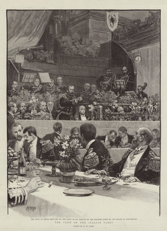 The Visit of the Italian Fleet by Henry Marriott Paget