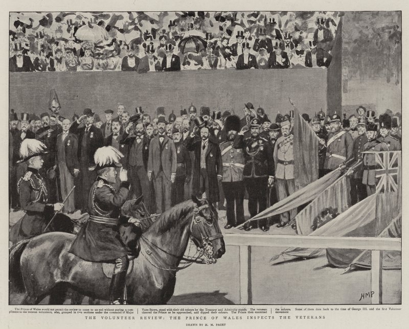 The Volunteer Review, the Prince of Wales inspects the Veterans by Henry Marriott Paget