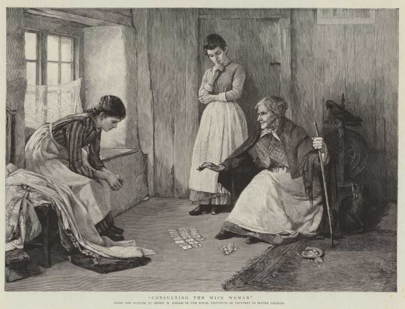 Consulting the Wise Woman by Henry Meynell Rheam