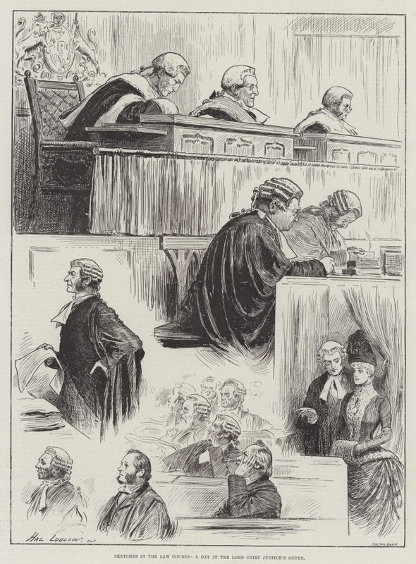 Sketches in the Law Courts, a Day in the Lord Chief Justice
