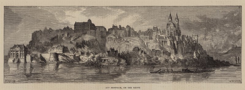 Alt Breisach, on the Rhine by Henry William Brewer