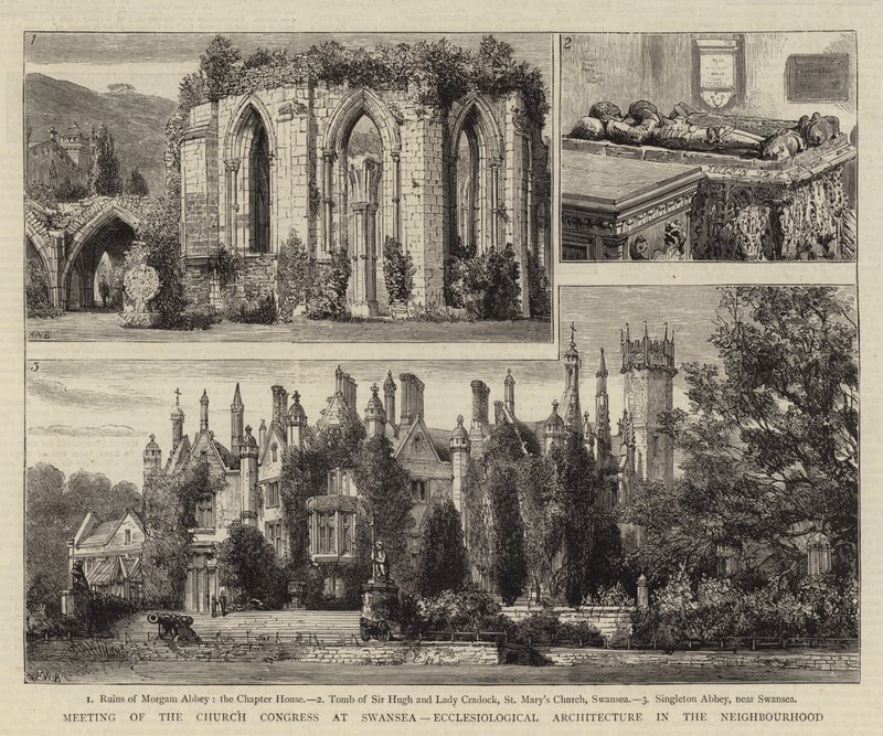 Meeting of the Church Congress at Swansea, Ecclesiological Architecture in the Neighbourhood by Henry William Brewer