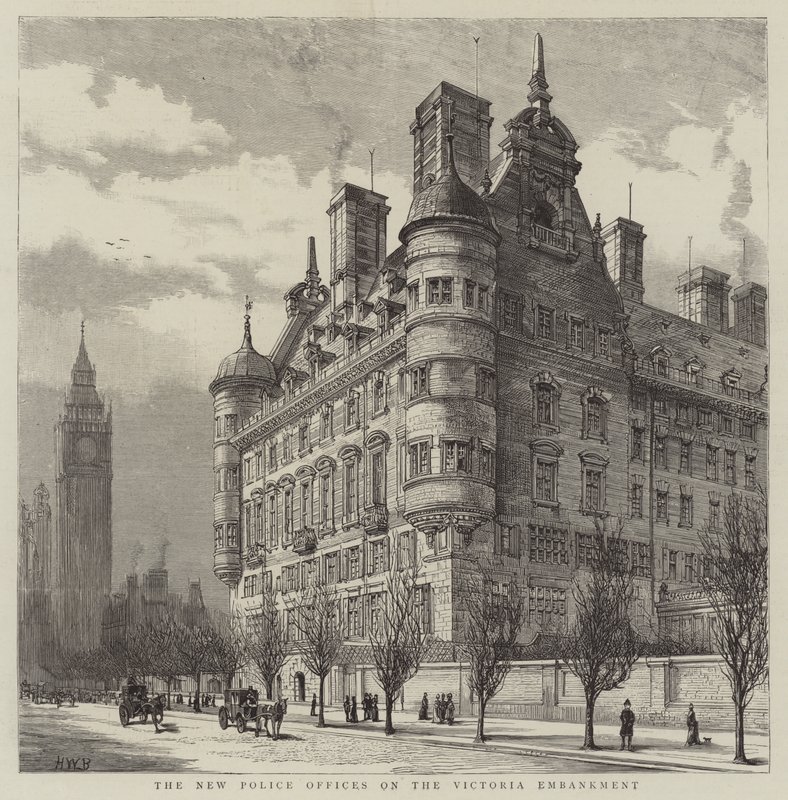 The New Police Offices on the Victoria Embankment by Henry William Brewer
