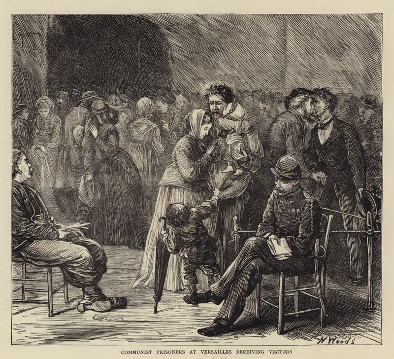 Communist Prisoners at Versailles receiving Visitors by Henry Woods