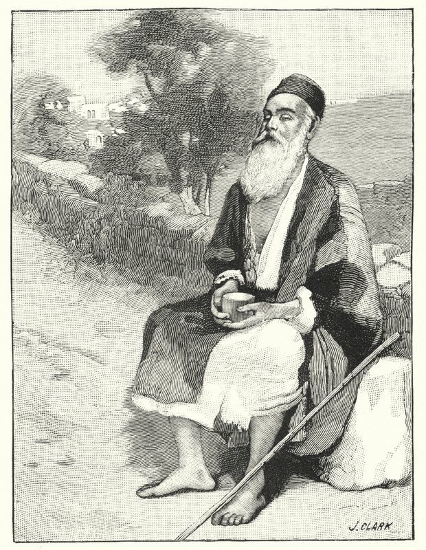 A blind beggar near Jerusalem by Henry Andrew Harper