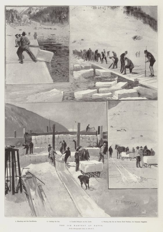 The Ice Harvest at Davos by Henry Charles Seppings Wright