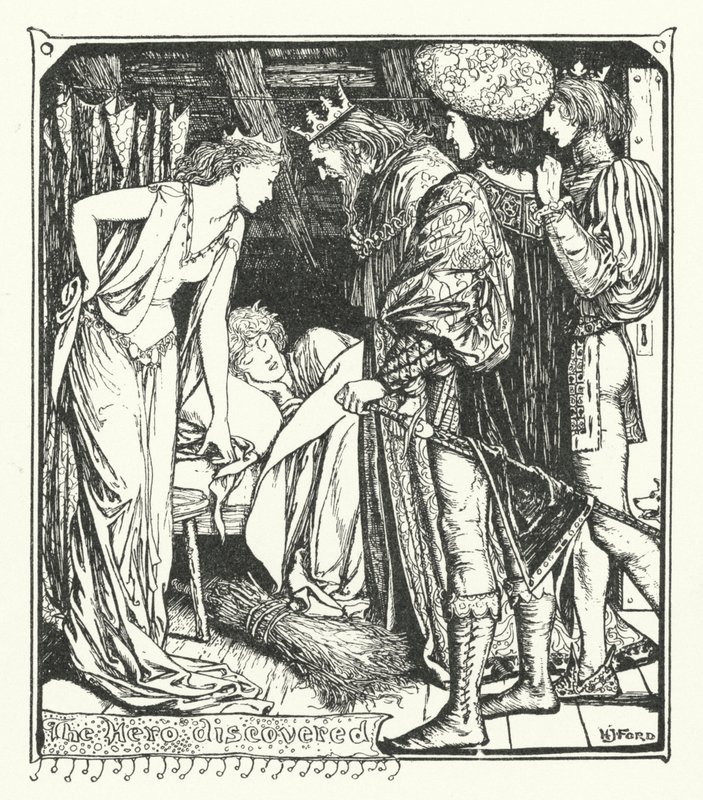 The Hero Discovered (engraving) by Henry Justice Ford