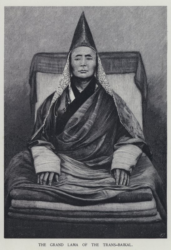 The Grand Lama of the Trans-Baikal (lithograph) by Henry Sandham