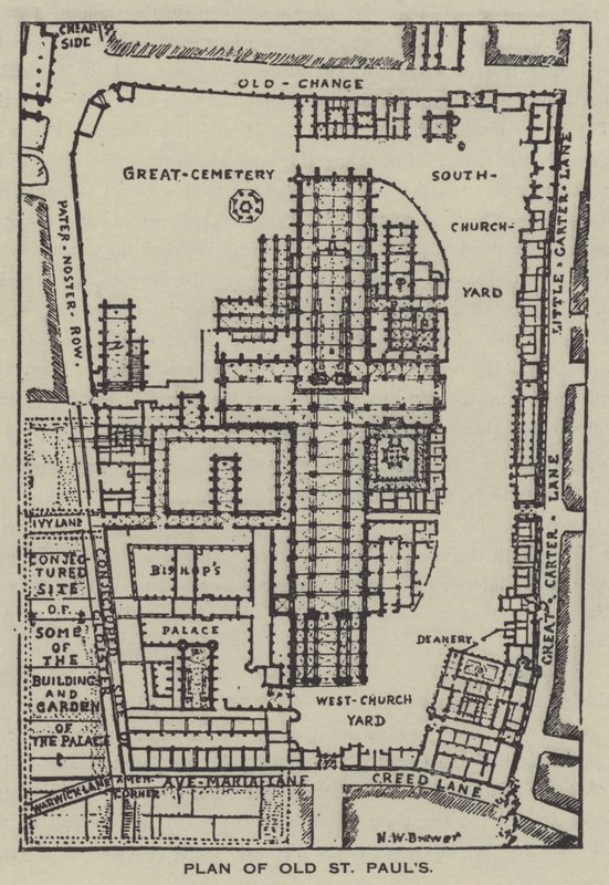 Plan of Old St Paul