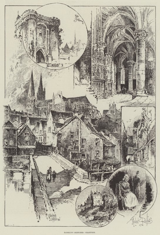 Rambling Sketches, Chartres by Herbert Railton