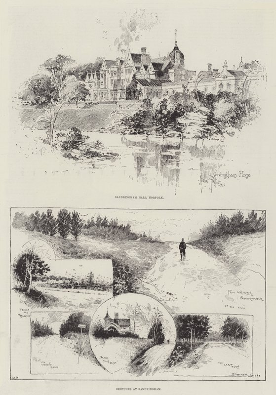 Sketches of Sandringham by Herbert Railton