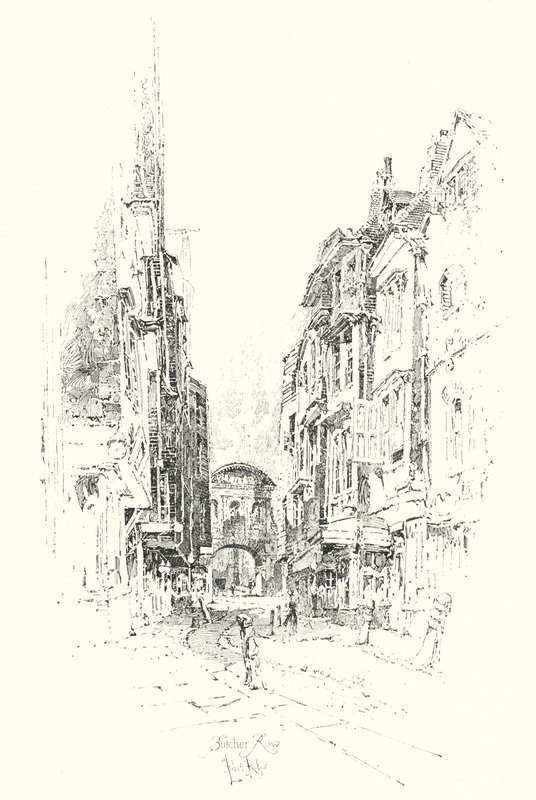 Butcher Row, London by Herbert (after) Railton