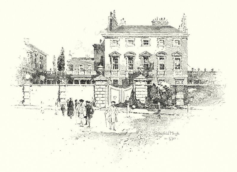 Chesterfield House, London, in 1790 by Herbert (after) Railton