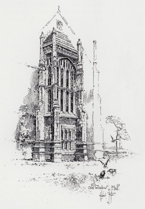 Oriel Window in Hall by Herbert (after) Railton