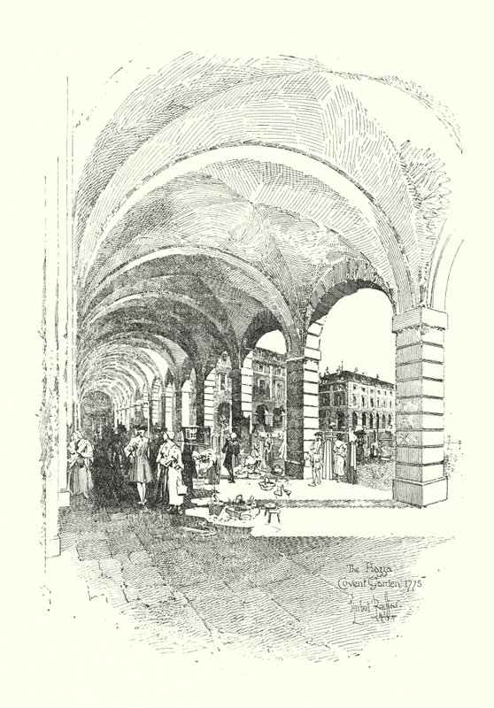 The Piazza, Covent Garden, London by Herbert (after) Railton