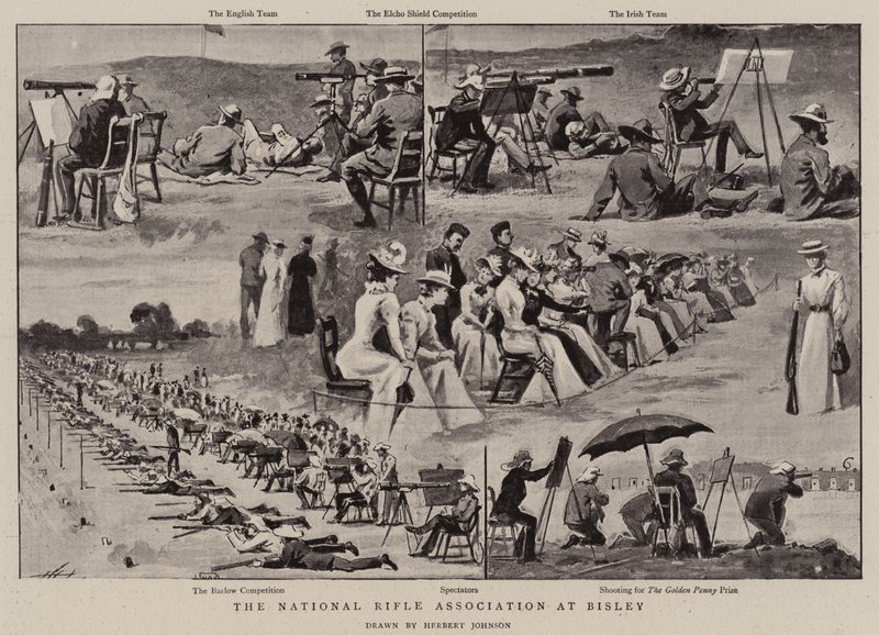 The National Rifle Association at Bisley by Herbert Johnson