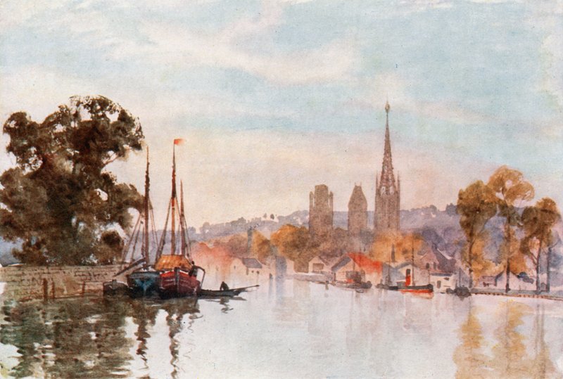 Rouen from the River by Herbert Menzies Marshall